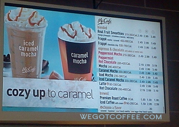 The Holiday Drinks at McDonalds