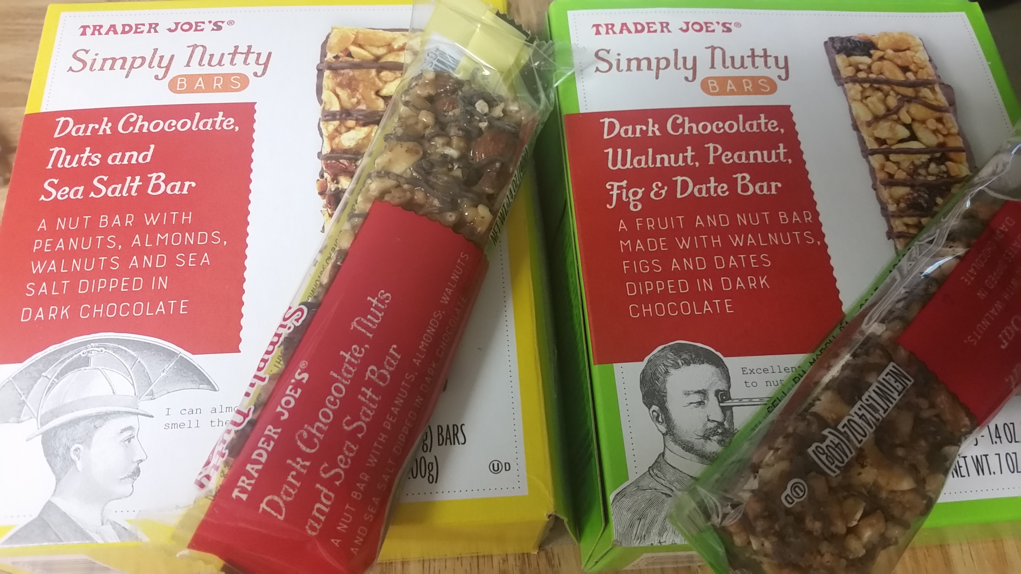 Comparing Trader Joe's Simply Nutty Bars