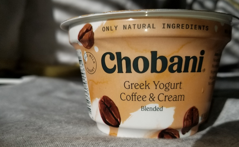 Coffee and Cream Greek Yogurt with Caffeine