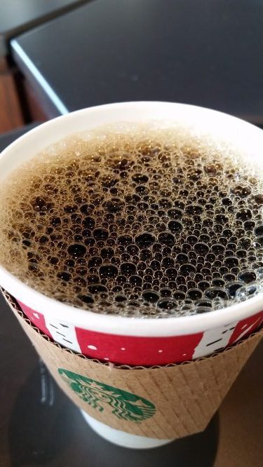 coffee with bubbles