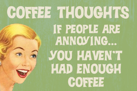 Retro Coffee Quote Cards