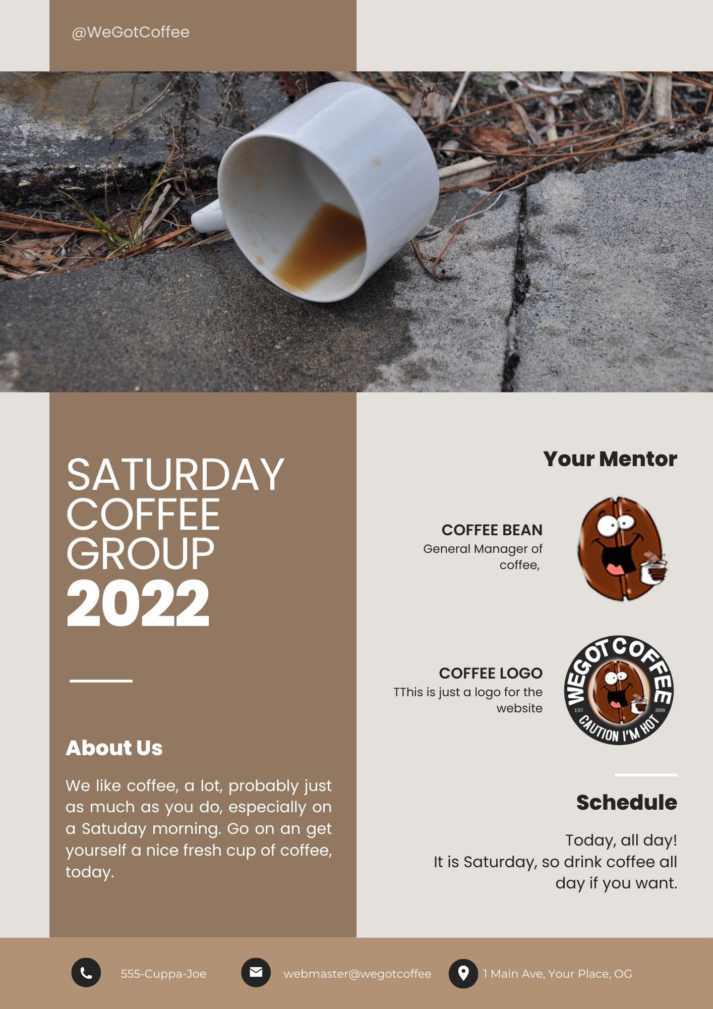Coffee All Day Flyer for Saturday