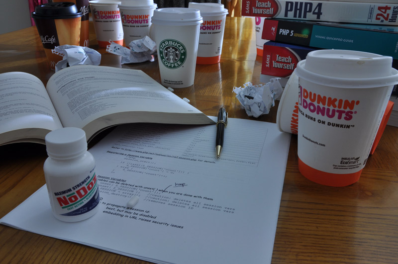 coffee and studying