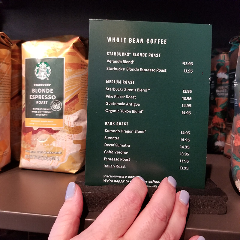 Starbucks Whole Bean Price List 2023
